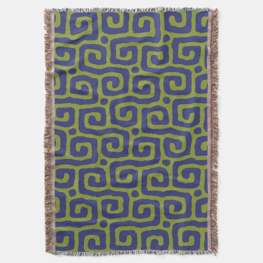 Elegant Green &blue Abstract pattern Decke (Vorderseite Vertikal)