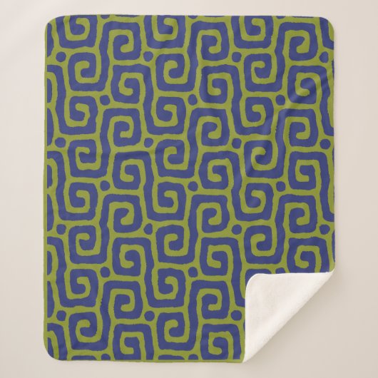 Elegant Green &blue Abstract pattern Sherpadecke (Vorderseite)