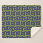 Elegant Green &blue Abstract pattern Sherpadecke (Vorderseite (Horizontal))