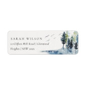 Elegant Green Blue Pine Woods Forest Birds Address (Vorne)