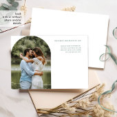 Elegant Green Botanical Garden Photo Wedding Save The Date