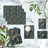 Elegant Green Botanical Geschenkpapier Set