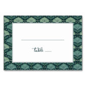 Elegant Green Botanical Pattern Tischnummer (Vorderseite)