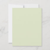 Elegant Green Bow Baptism Einladung (Rückseite)