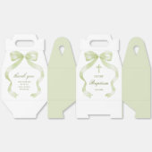 Elegant Green Bow Baptisse Gable Geschenkschachtel (Ungeklappt)