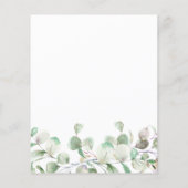 Elegant Green Budget Hochzeit Einladung (Rückseite)