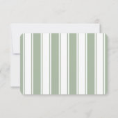 Elegant Green Calligraphy RSVP Karte (Rückseite)