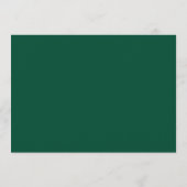 Elegant Green Christmas Eve Candlelight Service Einladung (Rückseite)