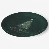 Elegant Green Christmas Pappteller (Schrägansicht)