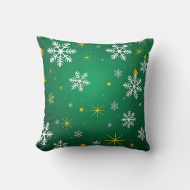 Elegant Green Christmas Sparkle Kissen