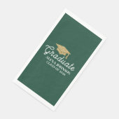 Elegant Green Class Of 2026 Graduation Serviette (Ecke)