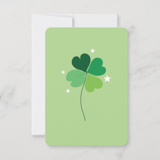 Elegant Green Clover Zazzle Thank You Card Dankeskarte (Vorderseite)