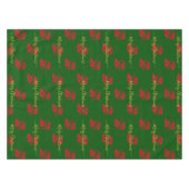 Elegant Green Custom Christmas Holly Tischdecke (Vorderseite (Horizontal))