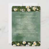 Elegant Green Daisy Wedding Einladung (Rückseite)