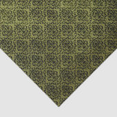 Elegant Green Damask Seidenpapier (Ausschnitt)