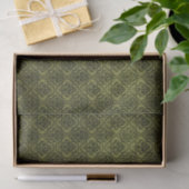 Elegant Green Damask Seidenpapier (Geschenk)