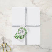 Elegant Green Damask Wedding Geschenkanhänger (Mit Garn)