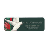 Elegant Green Dove Floral Weihnachten (Vorne)