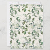 Elegant Green Eucalyptus Blätter 80. Geburtstag Einladung (Rückseite)