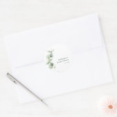 Elegant Green Eucalyptus Brautparty Vielen Dank Runder Aufkleber (Umschlag)