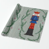 Elegant Green Festive Merry Christmas Nutcracker Geschenkpapier (Ungerollt)