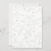 Elegant Green Floral 53. Geburtstag Einladungen (Rückseite)