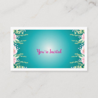 Elegant Green Floral Enclosure Card Begleitkarte
