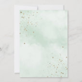 Elegant Green Floral Prinzessin Quinceañera Einladung (Rückseite)