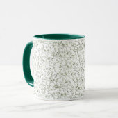 Elegant Green Floral Tasse (Vorderseite Links)