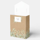 Elegant Green Foliage Rustic Kraft Baby Shower Geschenkschachtel (Geöffnet)