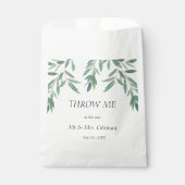 Elegant Green Foliage Throw Geschenktütchen (Vorderseite)