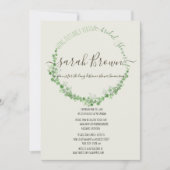 ELEGANT GREEN FOLIAGE VIRTUELLES BRAUTPARTY EINLADUNG (Vorderseite)