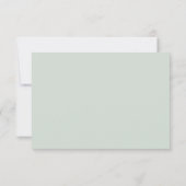 Elegant Green Foliage Wedding RSVP (Rückseite)