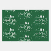Elegant Green Frohe Weihnachtsgeschenk Geschenkpapier Set (Vorderseite 3)