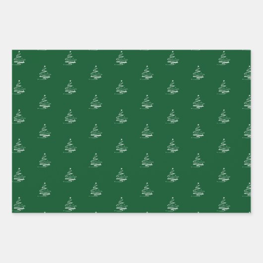 Elegant Green Frohe Weihnachtsgeschenk Geschenkpapier Set (Vorderseite 2)