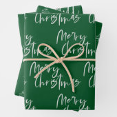 Elegant Green Frohe Weihnachtsgeschenk Geschenkpapier Set (Beispiel)