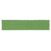  Elegant Green Geometric Patterns Kurzer Tischläufer (Horizontal)