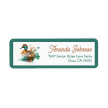 Elegant Green Gerahmt Mallard Duck Baby Shower