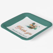 Elegant Green Gerahmt Mallard Duck Baby Shower Pappteller (Gewinkelt)