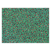 Elegant Green Glitter Black Gold Leopard Tischdecke (Vorderseite (Horizontal))