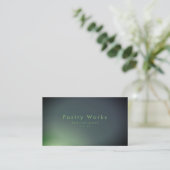 Elegant Green Glow Gradient Ombre Visitenkarte (Stehend Vorderseite)