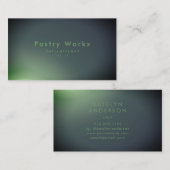 Elegant Green Glow Gradient Ombre Visitenkarte (Vorne/Hinten)