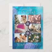 Elegant Green Gold Bokeh Art Frohe Weihnachten (Vorderseite)