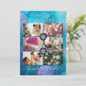 Elegant Green Gold Bokeh Art Frohe Weihnachten (Stehend Vorderseite)