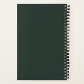 Elegant Green & Gold Monogram Bullet Page Journal Notizblock (Rückseite)