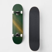 Elegant Green & Gold Unisex Skateboard (Vorderseite)