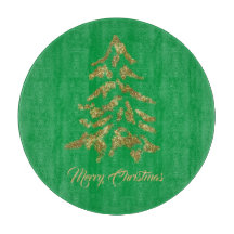 Elegant Green Golden Tree Frohe Weihnachten