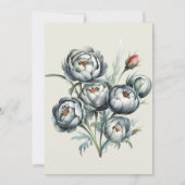 Elegant Green Gray Bouquet Wedding Couples Dusche Einladung (Rückseite)