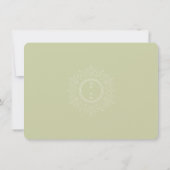 Elegant Green Hydrangea Wedding RSVP Card Einladung (Rückseite)