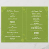 Elegant Green Irish Bi Fold Wedding Programs (Rückseite)